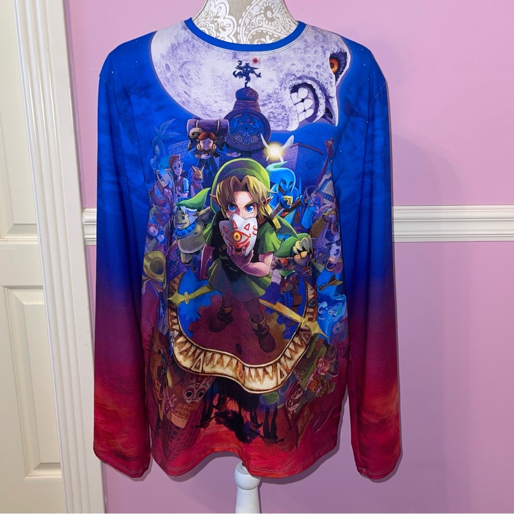 Blackmilk legend of Zelda majoras mask long sleeve shirt top goth gothic fairy